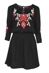 Embroidered smock dress, Boohoo, £25 - a pretty take on the 70s trend for work.